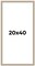 20x40 Thin Barnwood Picture Frame with UV-Resistant Acrylic & Acid Free Backing, Available in 2 Paint Finishes - Grey and Black